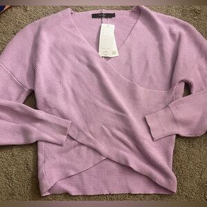 Lavender V-Neck Women's Sweater